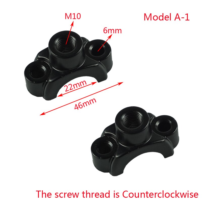 1Pair 22mm 7/8" Universal Motorcycle Handlebar Brake Clutch Master Cylinder Mirror Clamp Mount Bracket M10: Model A-1