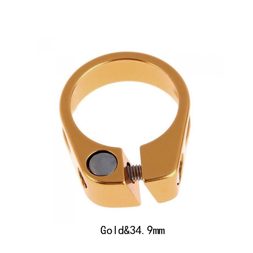 31.8/34,9mm Aluminium Rohr MTB Bike Fahrrad Sattel Sitz Clamp Fit für 27,2mm Sattelstütze Radfahren Teile abrazadera pecas de bicicleta: Gold 34.9mm