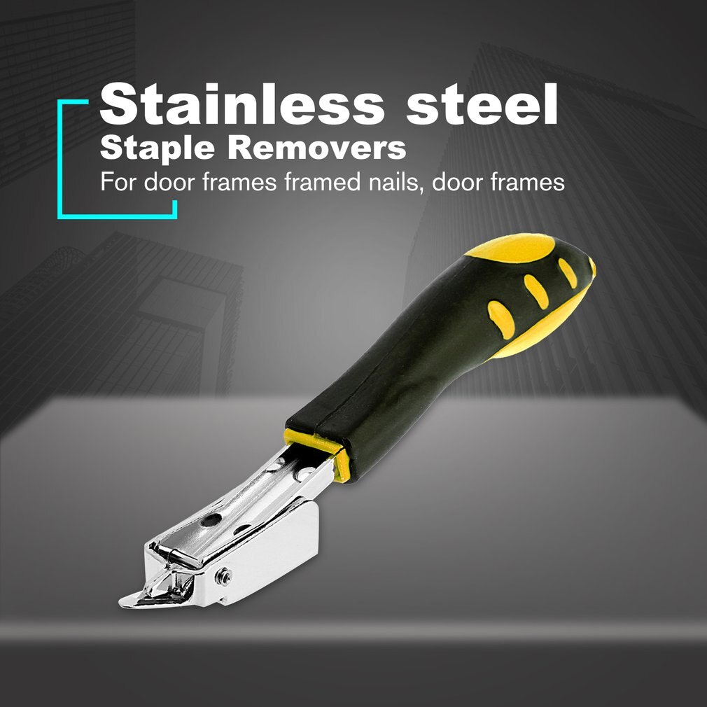 Heavy Duty Staple Removers Nail Puller Nail Remover Tack Lifter with Rubber Handle Office Claw Tools