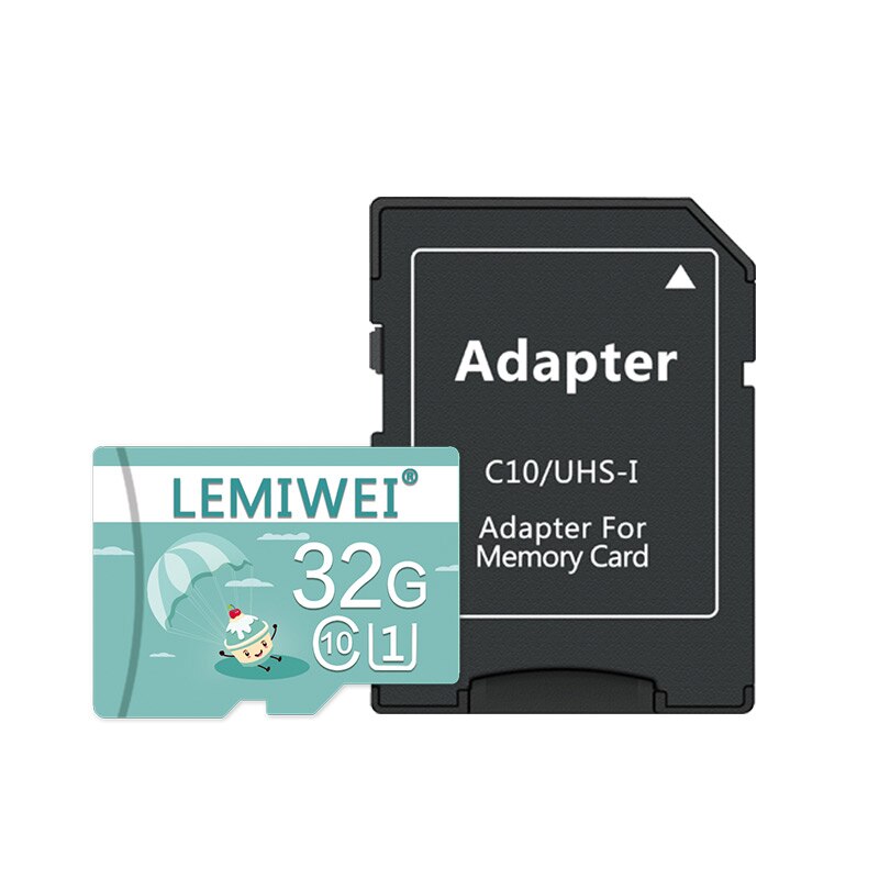 Lemiwei Memory Card 64GB 32GB Summer Ice Cream Class 10 U1 UHS-I Phone T Flash Card 16GB 8GB TF Card 128MB: 32GB
