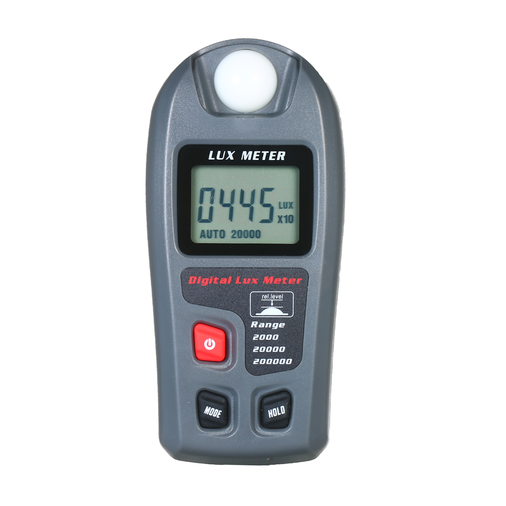 Light Meter Digital Illuminance Meter 0.1-200,000Lux 4 Switchable Ranges Portable Illuminometer Pocket Handheld Lux Meter