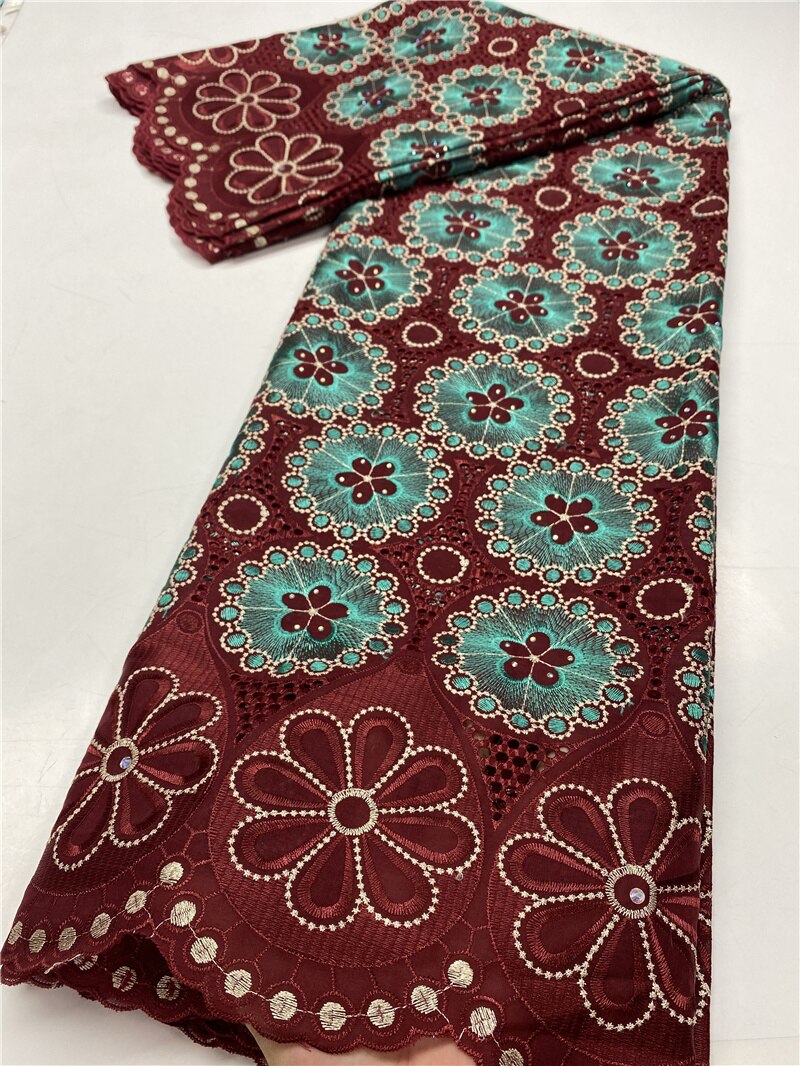 Nigerian Lace Fabrics Lace Swiss Voile Lace In Switzerland Dry Cotton African Lace Fabric For Women YA3758B-7: Picture 3