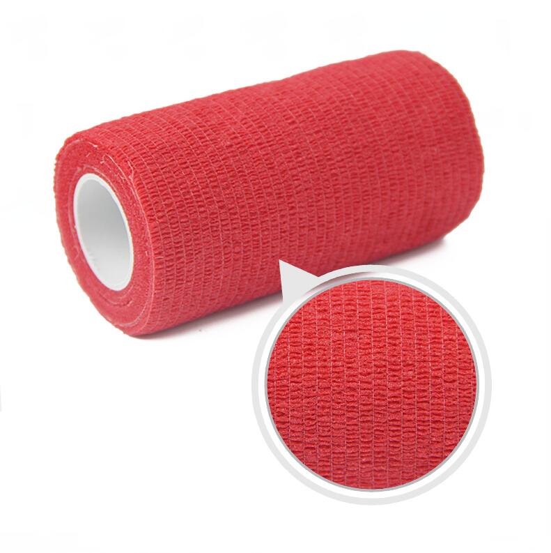 10cm x 4.5m elastoplast självhäftande sammanhängande bandage tejp starka sporttejper för handled, ankelförstuvningar och svullnad: Röd