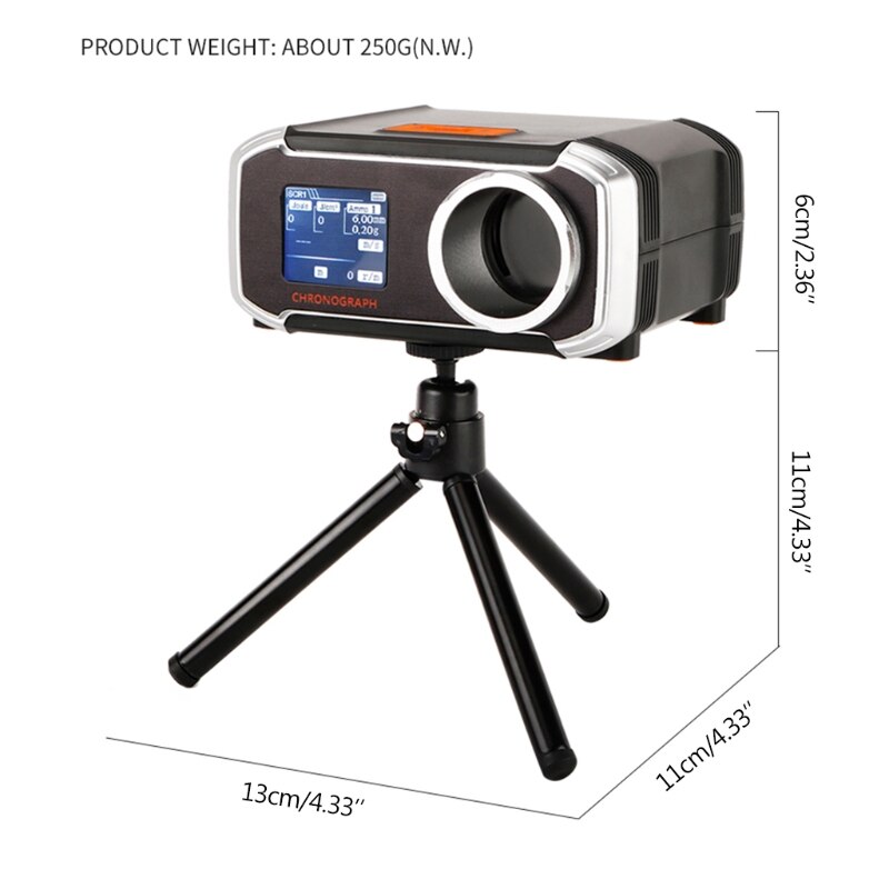 LCD Display Matching Chronograph Shooting Speed Tester Velocity Meter Velocimetry Measuring with Phone APP &amp; Tripod