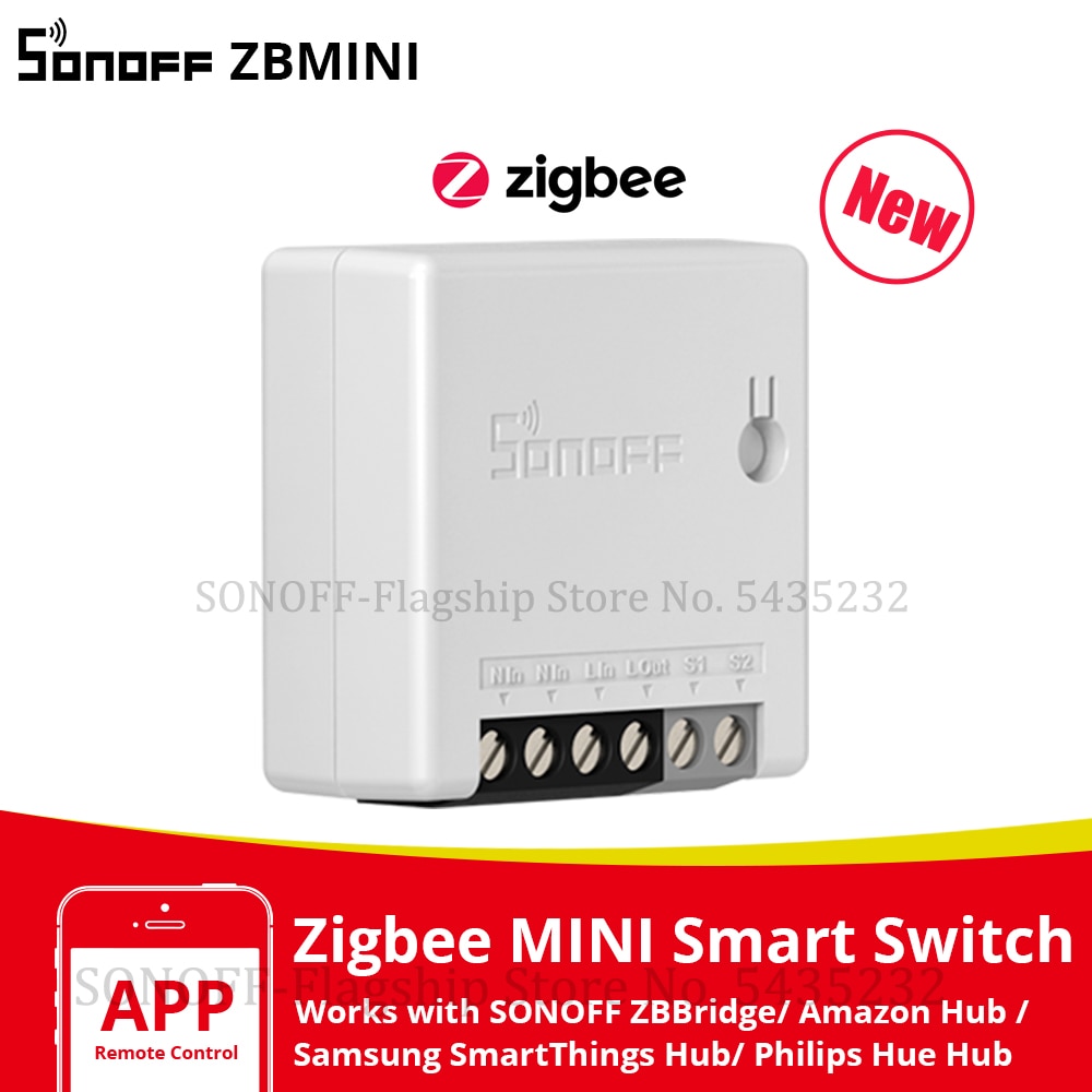 Itead sonoff zbmini zigbee 3.0 tovejs smart switch timer switch smart home fungerer med smartthings alexa google home e-welink