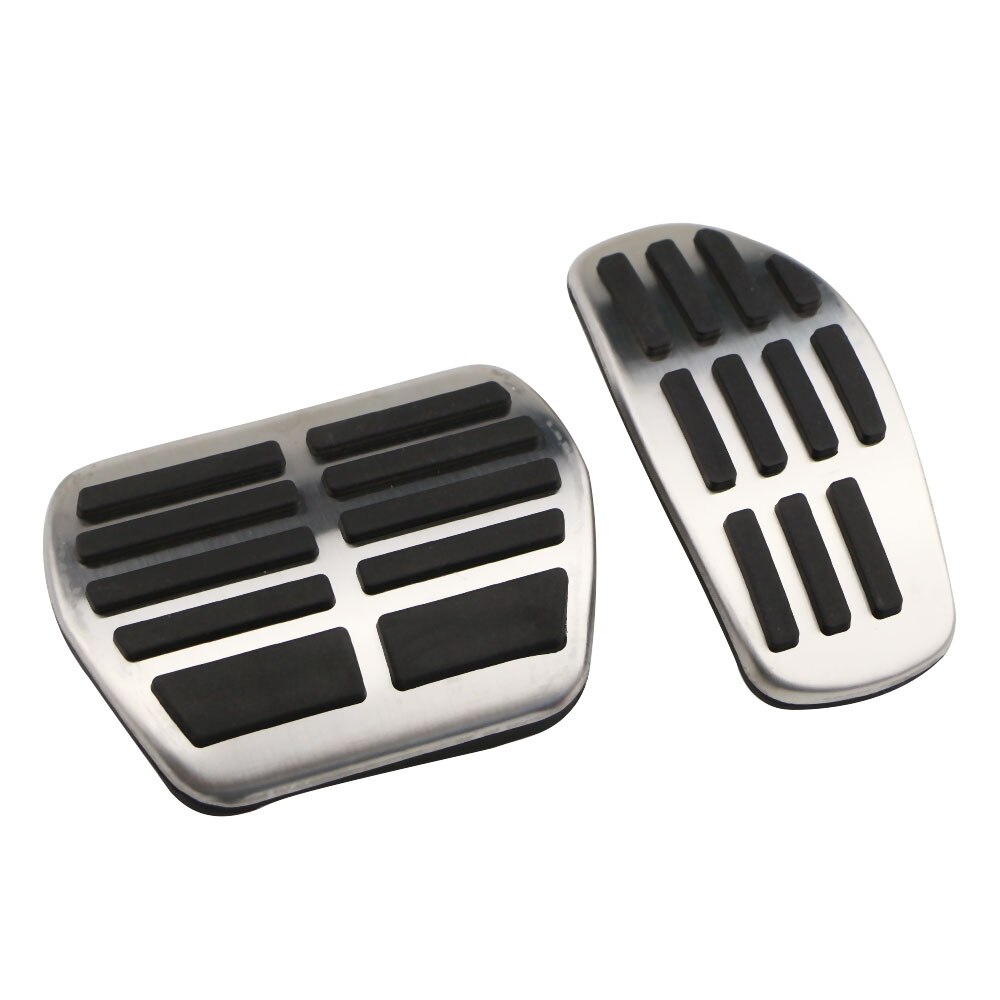 KIQI-pedales de coche para Nissan Qashqai J11, piezas de repuesto, Pedal de freno de combustible de Gas, cubiertas de pedales de descanso, -: AT Without Rest