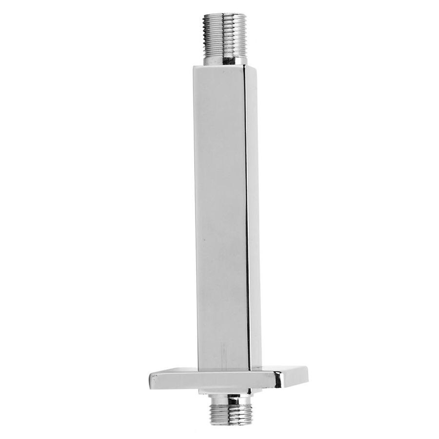 G1/2in Chrome Plated Stainless Steel Top Mounted Shower Arm Extension Rod Bathroom Top Sprayer Fixed Pipe Shower Head Holder Bar