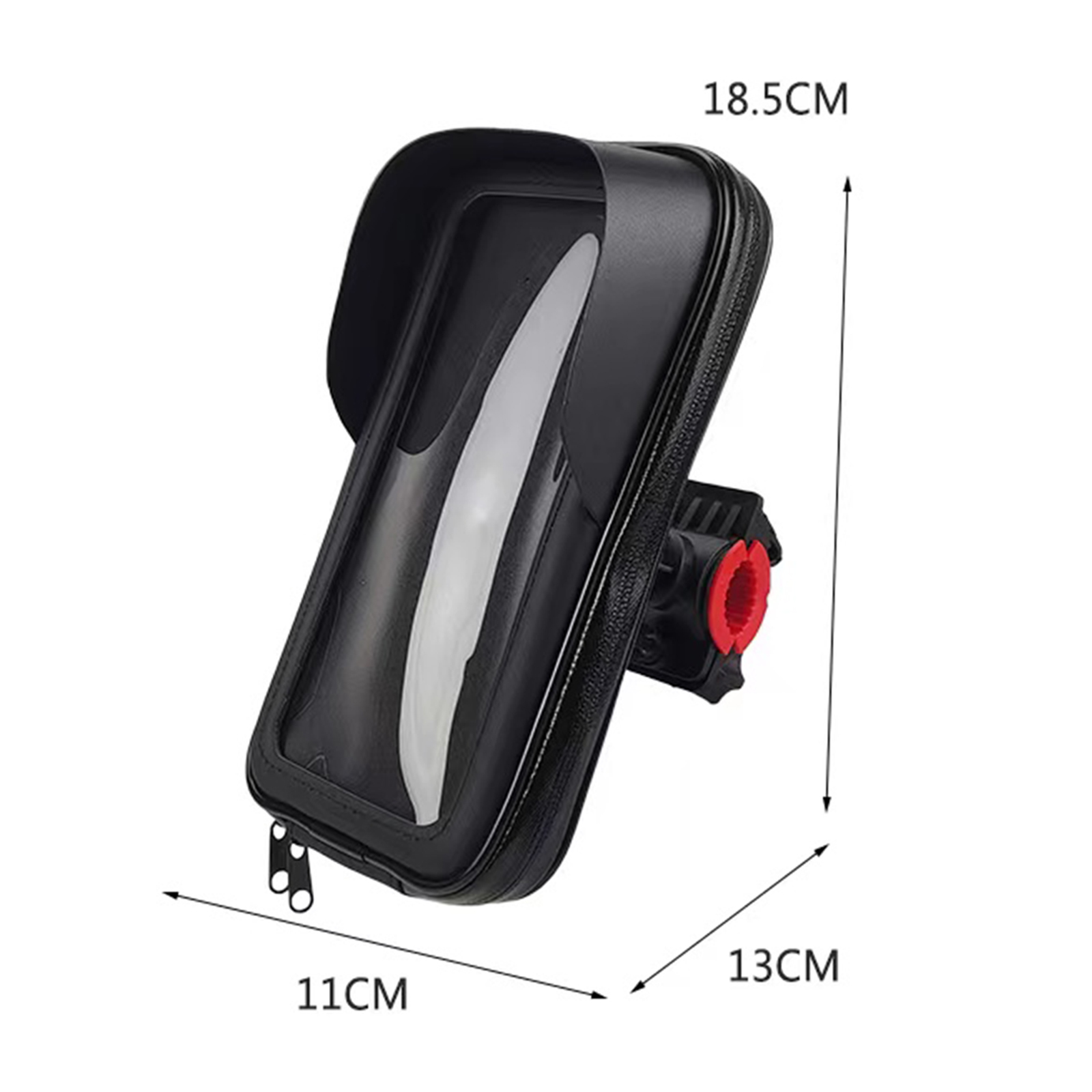 Motorrad Telefon Halfter wasserdichte Tasche Tasche Telefon Halterung Reiten Sonnenblende 360 Grad drehbar Universal-: Schwarz