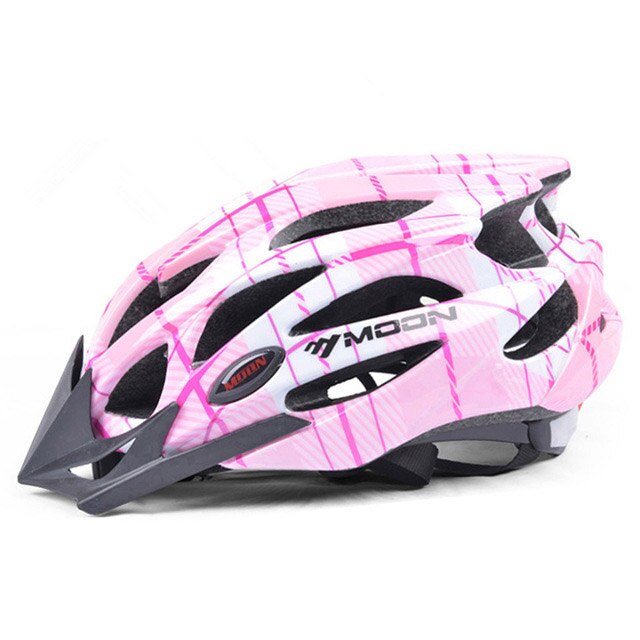 Moon Cycling Helmet Ultralight Skiing Motorcycle Bicycle Breathable Helmet Bicycle Road Mountain Riding Helmet Riding Equipment: Pink / S 52-55cm
