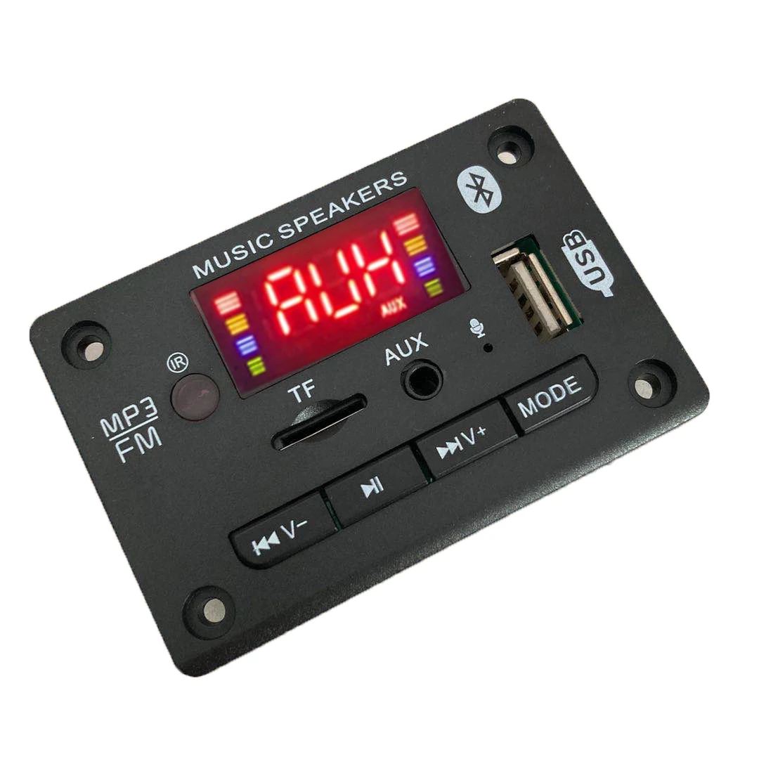 Mp3-- player decoder hands-free system , 12v 5v 5.0 car fm radio module, fm tf support, usb aux recorder