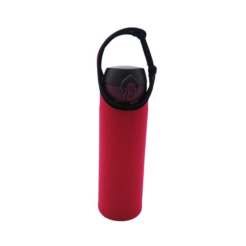 420/550ml Portable Heat Insulated Cup Sleeve Case Travel Water Bottle Covers Protector Storage Bag With Rope Thermos Cover: Red 420ml