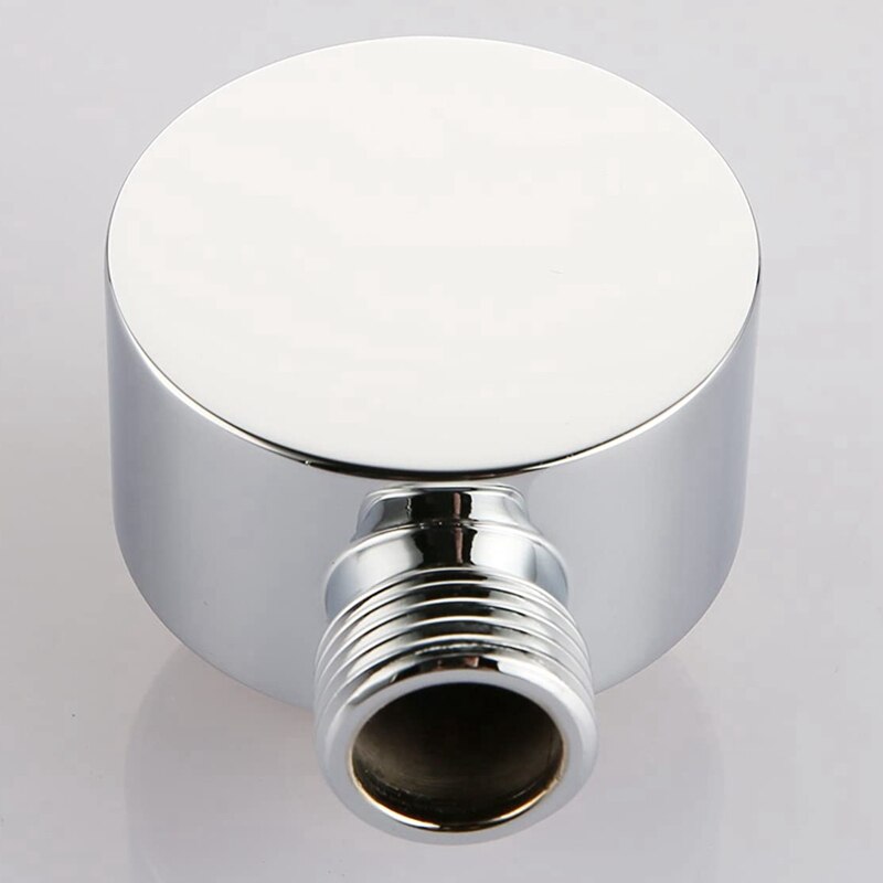 Wall Supply Elbow,Brass Round Wall Mount Shower Hose Connector Accessories G1/2 Inch Water Outlet for Shower
