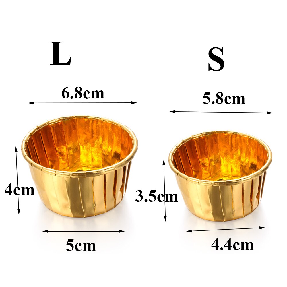 50PCS/Pack 3Colors Muffin Cupcake Liner Cake Wrappers Baking Cup Tray Case Cake Paper Cups Pastry Tools Party Supplies