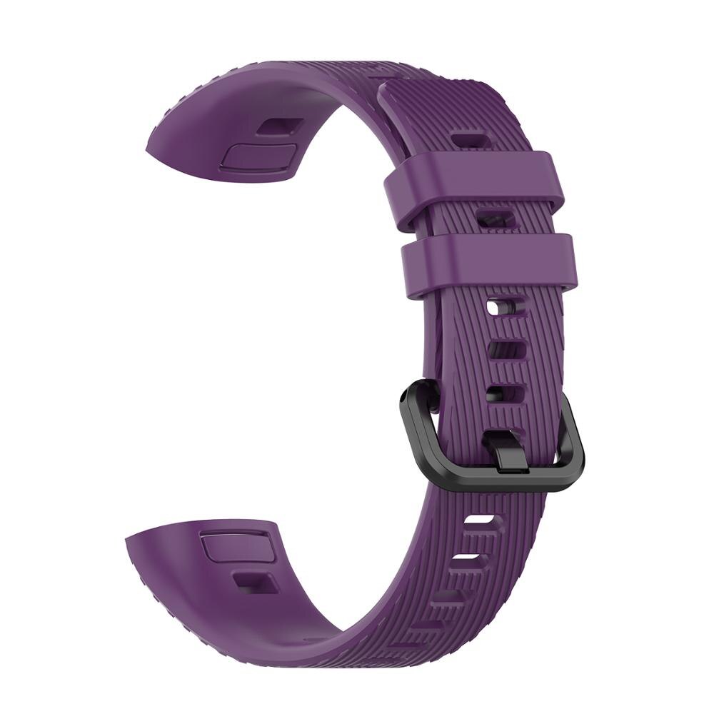 Pulseira inteligente pulseira de pulso para huawei banda 4 pro correias silicone banda de relógio para huawei honor band 3 pro substituição pulseira: Purple / Huawei band 4 pro