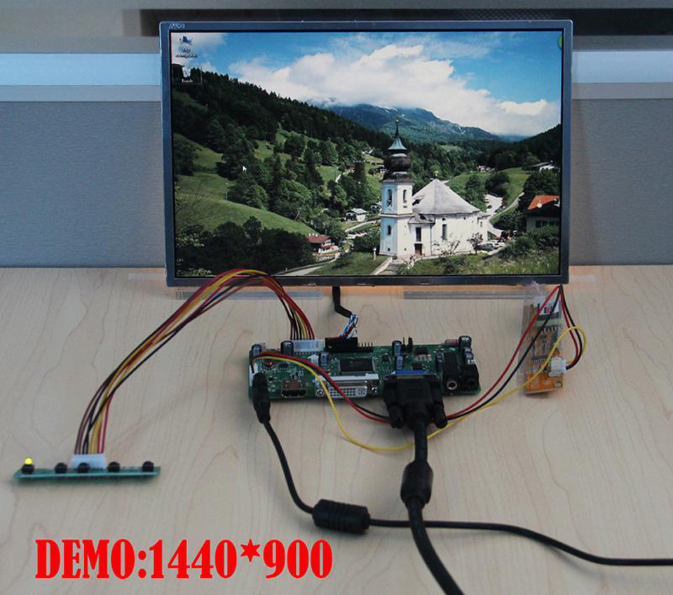 Kit Voor LP171WP4 1440X900 Digitale Signaal Driver Screen Vga 30pin Controller Board 17.1 "Hdmi Dvi 1 Lampen Lvds Panel monitor