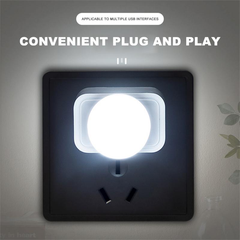 Pequeña lámpara con enchufe USB, luz LED nocturna para ordenador, carga de energía móvil, Mini lámparas para libros, protección ocular LED, luz de lectura cuadrada