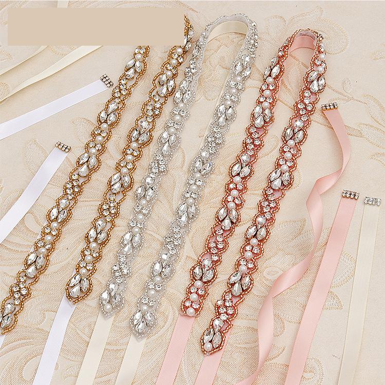 Kristallen riem, trouwriemen, bling bling, luxe strass riem, parel riem, jurk accessoires