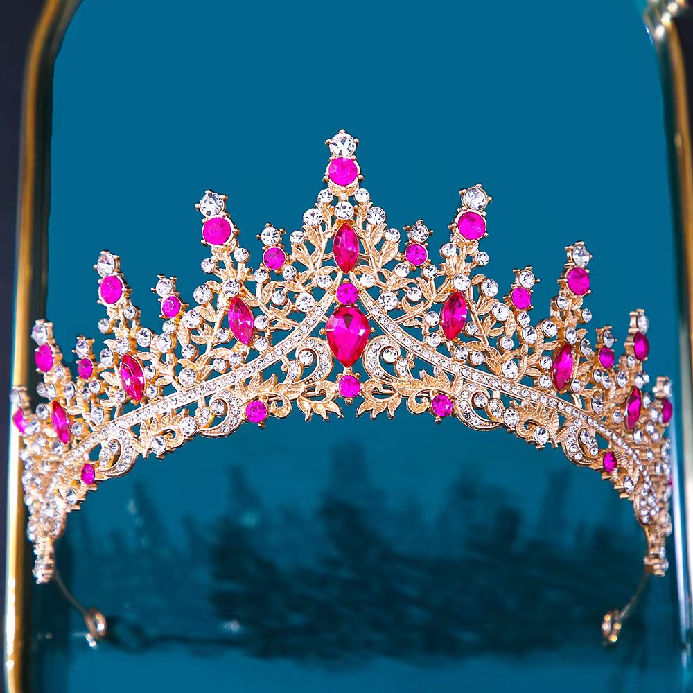 Barok Kristal Tiara 'S En Kronen Voor Vrouwen Bruid Strass Prom Diadeem Bruids Bruiloft Haaraccessoires Sieraden Kroon Tiara: Antique Silver Plated