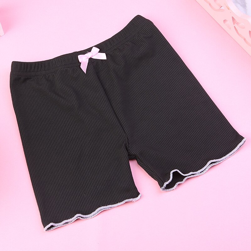 Cotton Girls Safety Pants Children Girls Short Pants hildren Summer Cute Shorts Underpants For 3-10 Years Old Kids Clothing: Black / 4-5 Years