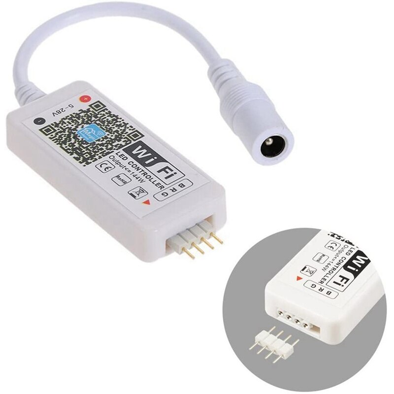 Controlador LED Wifi, tira de luces LED RGB, Control por voz desde Alexa y Google Home, controlador inteligente inalámbrico WIFI