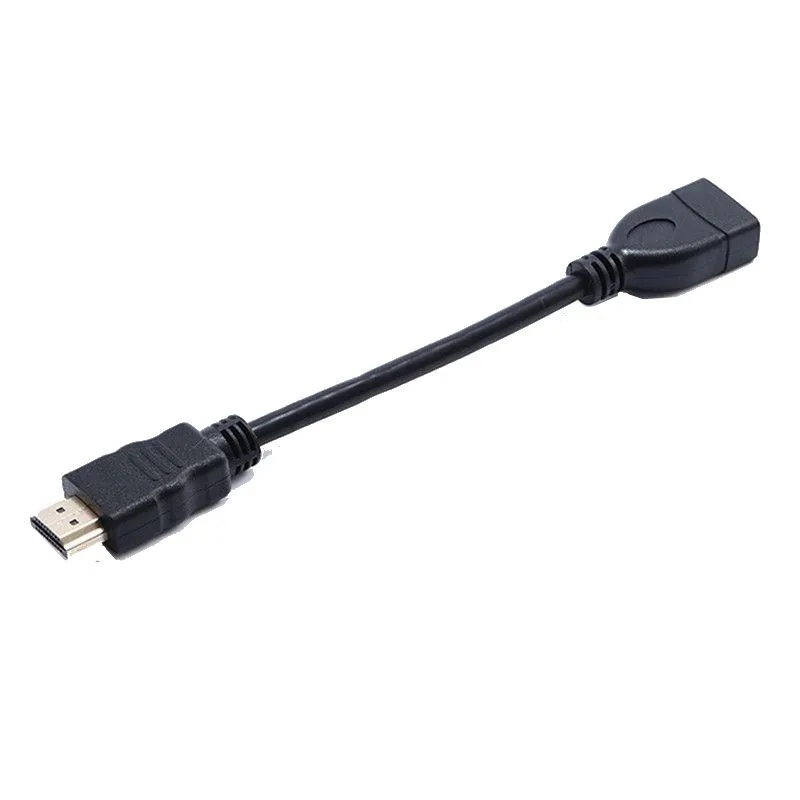 15/50cm 1080P HD Extender Cord 90 Degree Up/Down/Left/Right Angle Male To Female Extension Cable for PC TV DVD Monitor Projector