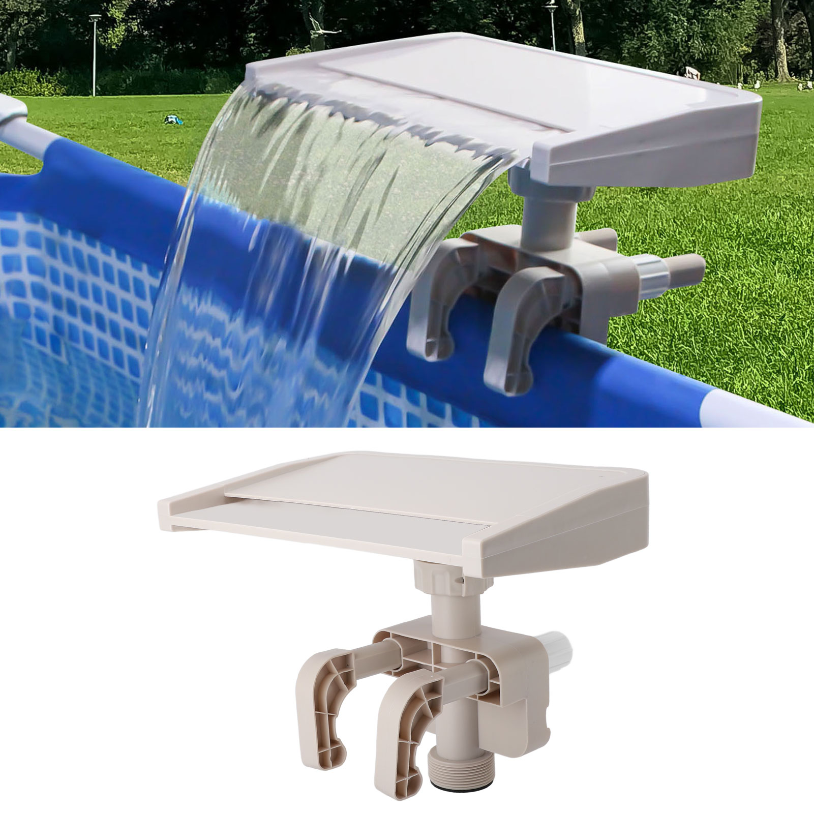 Relaxing Waterfall Cascade Ground Swimming Pool Fountain Spillway Attachment Detachable PVC Pool Cascade Waterfall Cascade