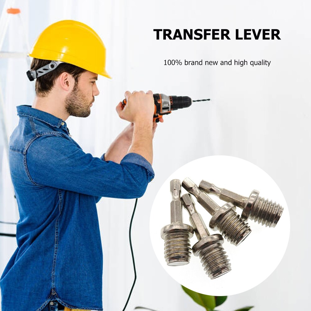 M10/M14 Hexagon Rod Adapter Thread Connecting Rod Adapter Replacement Disc Polishing Grinder Connect Converter Drill Chuck Tools