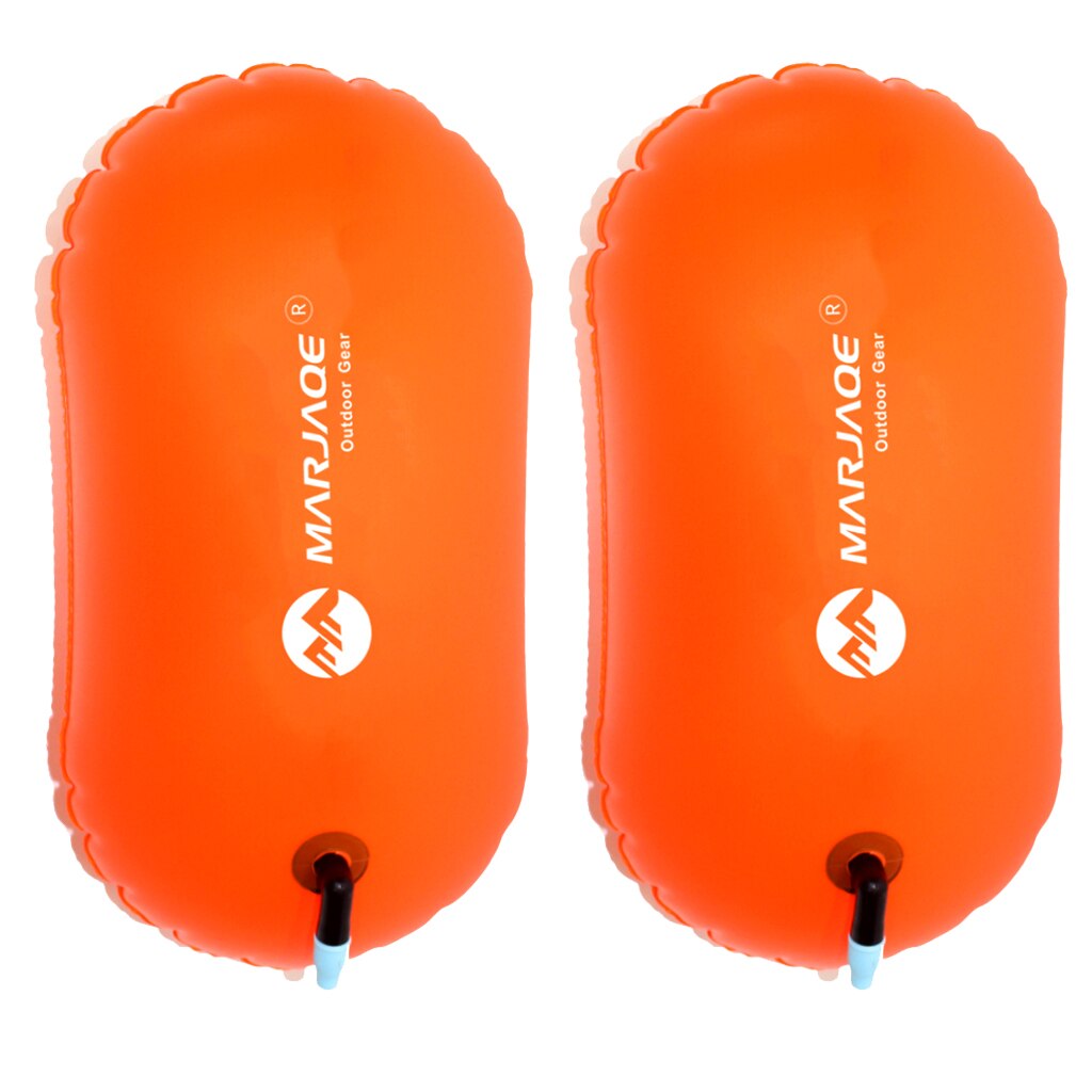 Burbuja de natación 2 uds., bolsa de aire flotante inflable de alta visibilidad para nadar con agua abierta para nadadores, triatletas y esnórquel