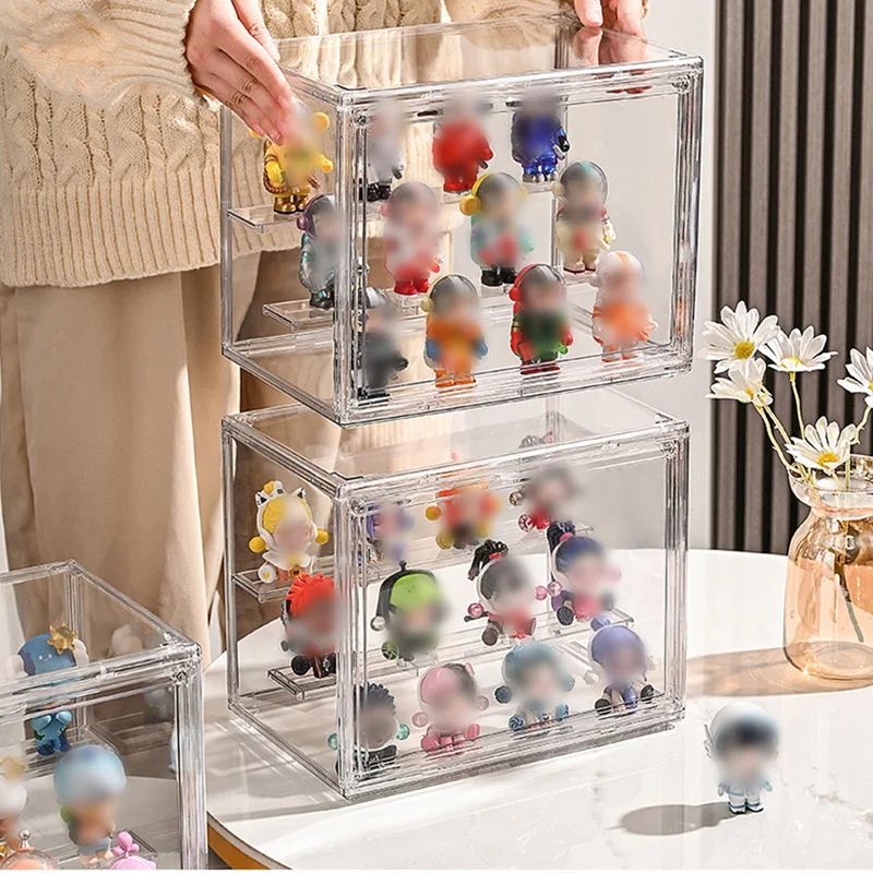 Big Transparent Storage Box Blind Box Showcase Helmet Book Showcase Display Dustproof For jewelry Fingures Organizes Acrylic Box