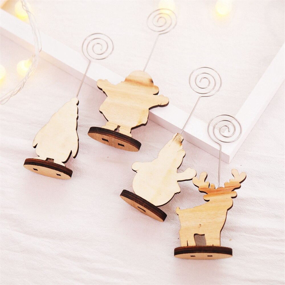 1pc Kawaii Karikatur Weihnachten Karte Halfter Santa Schneemann Elch Pinguin Memo Clip Hinweis Halfter Schule Büro Liefert Schreibtisch Dekoration