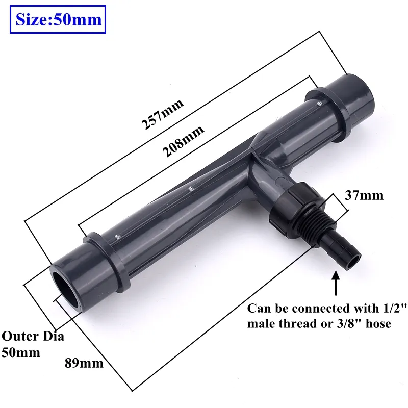 1Pc 1/4 "~ 2" Filettatura Maschio Venturi Sistema di Irrigazione Iniettore di Fertilizzante, Giardino Automatico Iniettore di Fertilizzante Tubo dell'acqua Siringa: Colore rosa