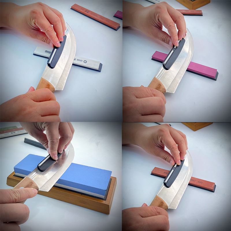 Afilador de cuchillos fijo de 3-20 piezas, guía de ángulo de 15 grados, piedra de afilar, accesorios de herramientas auxiliares de cocina