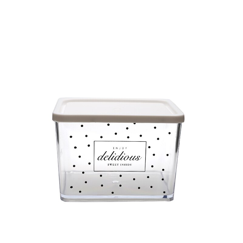 Kitchen Food Grade Plastic Storage Container Transparent Refrigerator Fresh-Keeping Box Sealing Food Preservation Cans: d