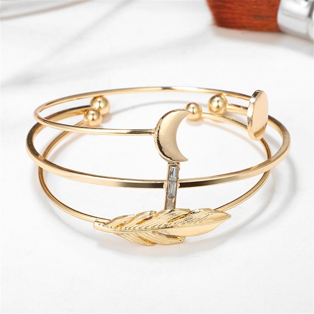 Schmuck Frauen Mond Feder Legierung Armbinde Armbinde einstellen