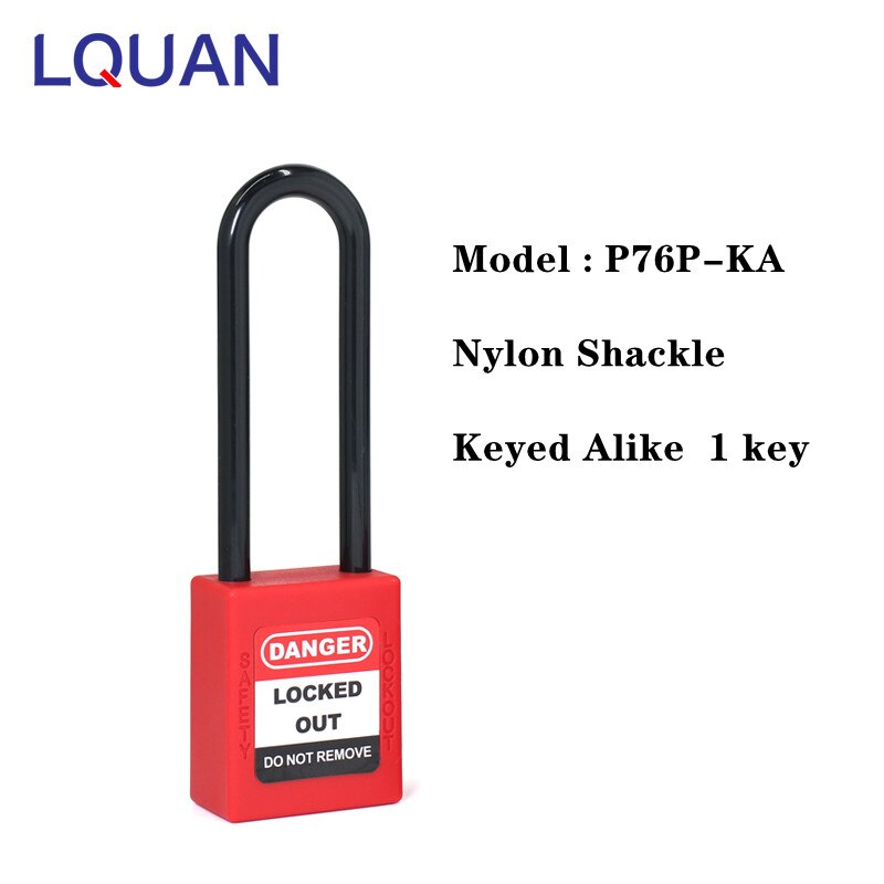 Serrure de sécurité industrielle, toutes sortes de cadenas en plastique ABS, corps LOTO: P76P-KA