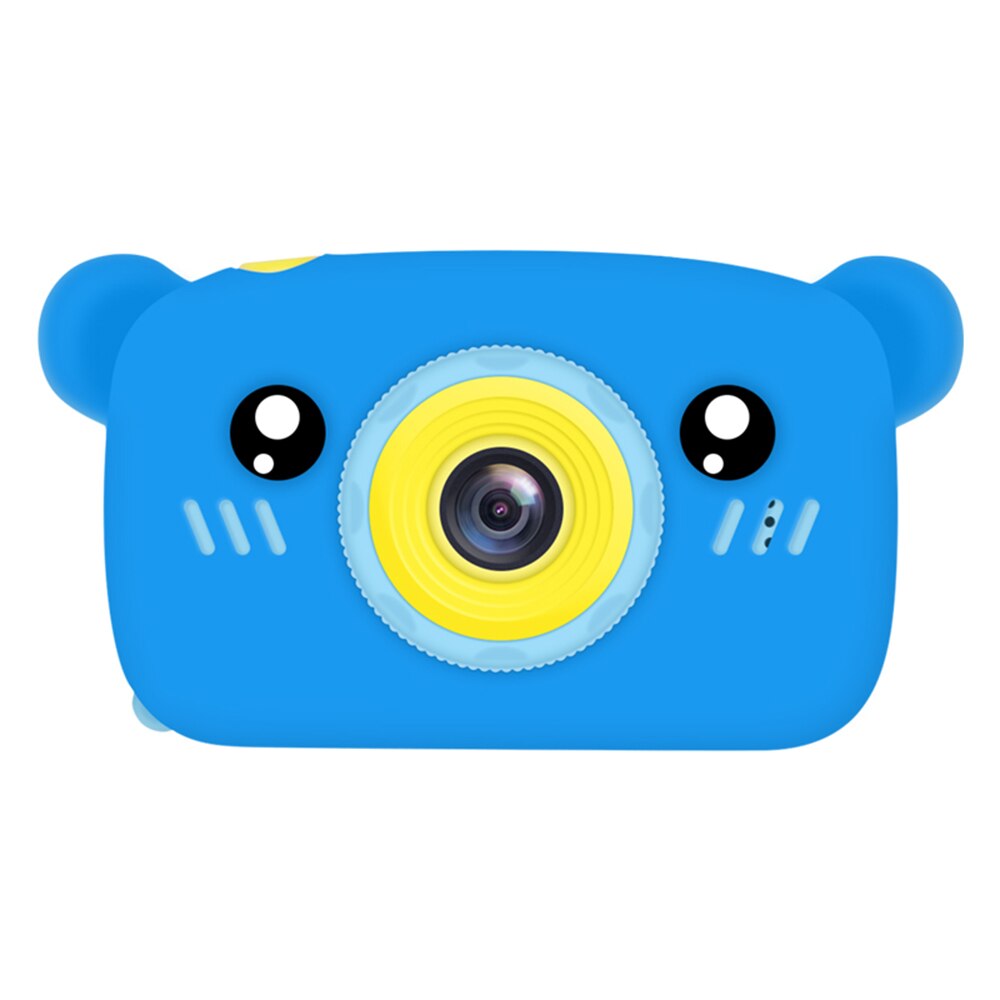 2 Inch Kinderen Mini Camera Full HD 1080P Draagbare Digitale Video Foto Camera Scherm Kinderen ForKid Spel Studie camera: Bear Blue