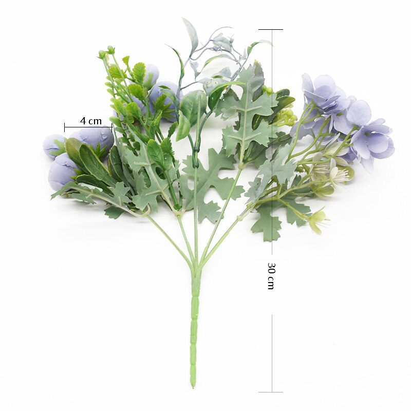 10 Boeket Simulatie Boeket Nordic Hortensia Kleine Knoppen Bedrijf Bloemen Diy Zijde Nep Bloem Kerst Thuis Bruiloft Decoratie