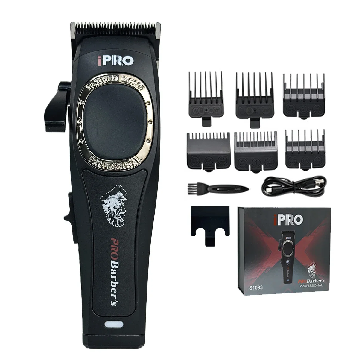 Professionele mannen Tondeuse 7500 RPM Gradiënt Barbershop Tondeuse DLC FADE Blade 2600 mAh Salon Gereedschap S1093: Roze