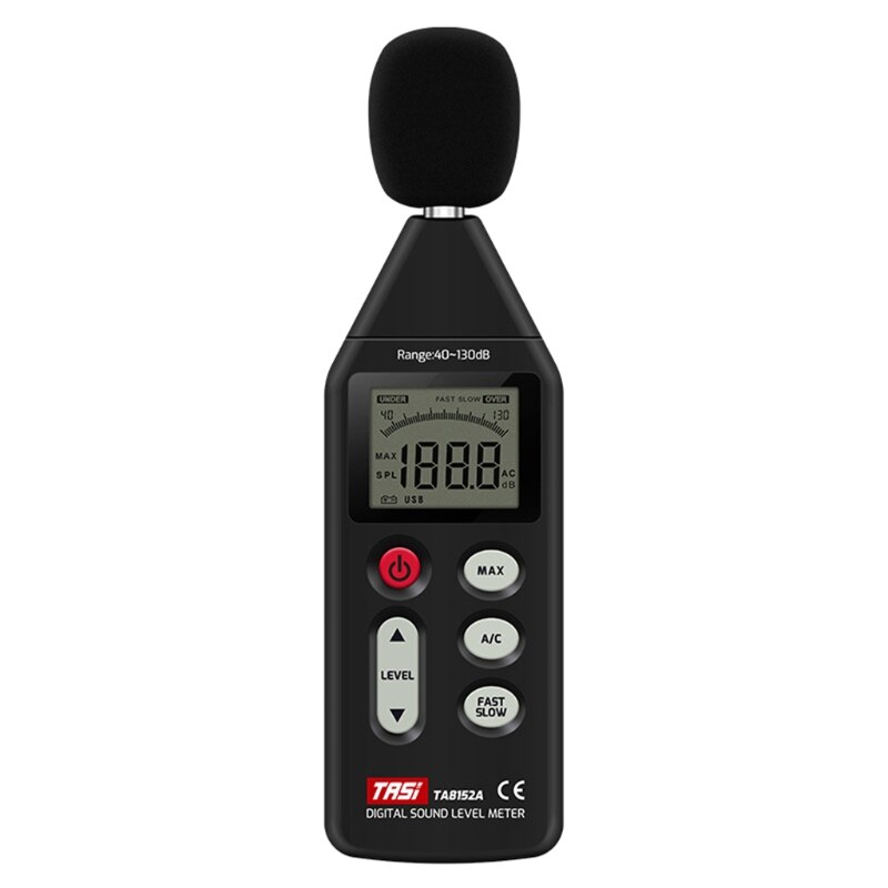 TA8152A Noise Measuring Meter 40~130dB Sound Level Meter Decibel Monitor Y4QC