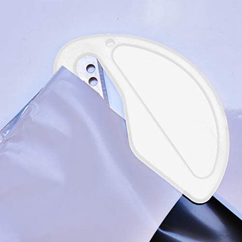 -Paper Cutter, Letter Opener, ABS Envelope Cutter, Mail Letter Opener with Bladed Paper Knife, Three Packs, White