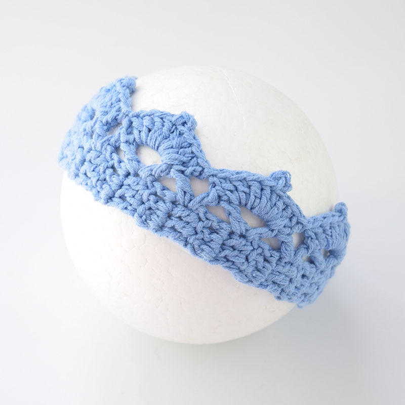 Knit Kroon Baby Hoofdband Baby Baby Tulband Hoofdbanden Voor Meisjes Kids Peuter Prinses Haarband Haarband Baby Haar Accessoires: style3 light blue