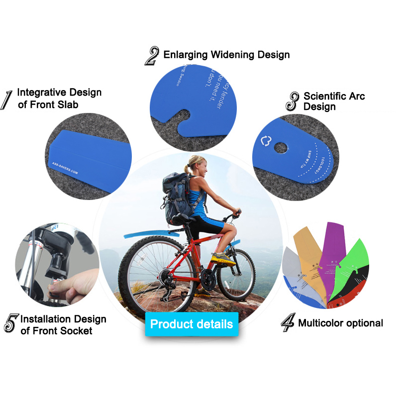 3 stk cykel ass saver cykel bagskærme sadel mudderbeskyttelse mudderbeskyttelse vej aftagelige dele tilbehør bageste mtb vinger fender