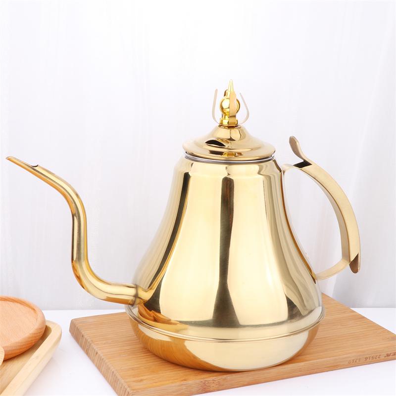 1.2/1.8L Stainless Steel Kettle Long Mouth Water Heater Tea Coffee Tableware for Home Office