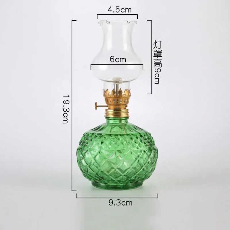 Kamerolielamp voor gebruik binnenshuis Home Decor W/Lont & Cover Vintage Hurricane Kerosinelamp Olielantaarn Hurricane Lamp: Zilver