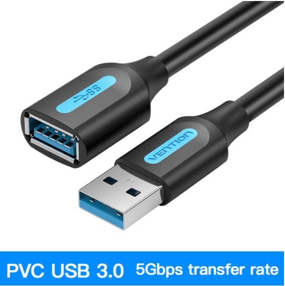 Vention USB Extension Cable 3.0 Male to Female USB Cable Extender Data Cord for Laptop PC Smart TV PS4 Xbox One SSD USB to USB