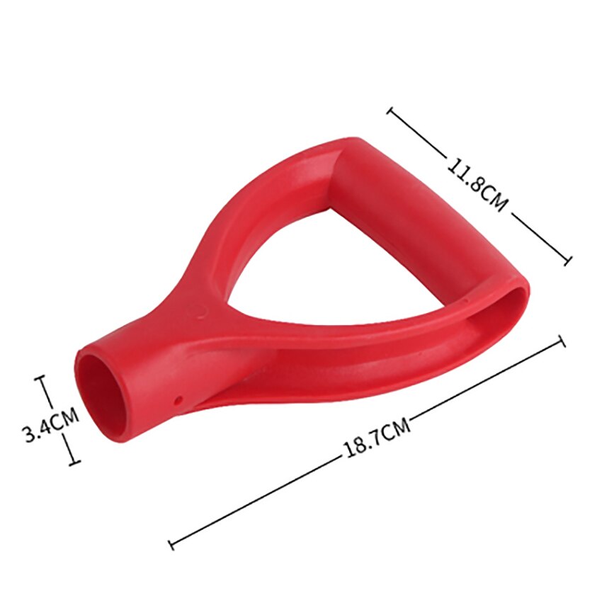 Plastic Grip Snow Shovel Handle Replacement T / D Shaped, Shovel Grip Handle, 33mm/ 34mm Inner Diameter for Digging Raking Tools: Red