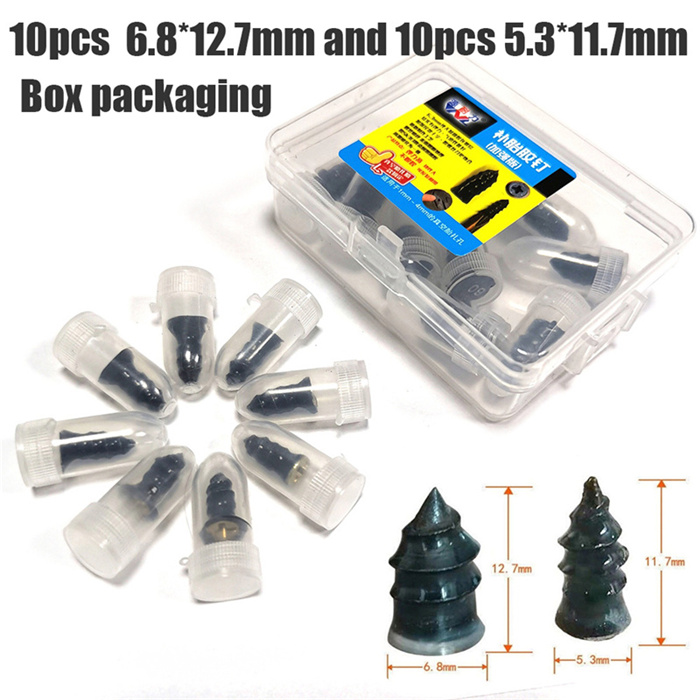 20/50Stck Vakuum Reifen Reparatur Nagel Für Motorrad schlauchlos Reifen Reparatur Gummi NäGel Selbst-reifen Reparatur Reifen Film Nagel Tragen Resistanc: 10klein und 10groß