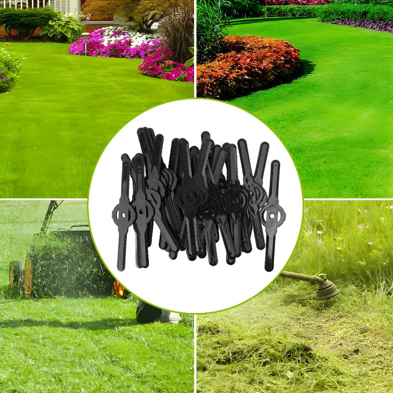 Cuchilla cortadora de plástico para jardín, cortacésped eléctrico inalámbrico, herramienta cortadora de césped, accesorios de repuesto, 10/50 Uds.