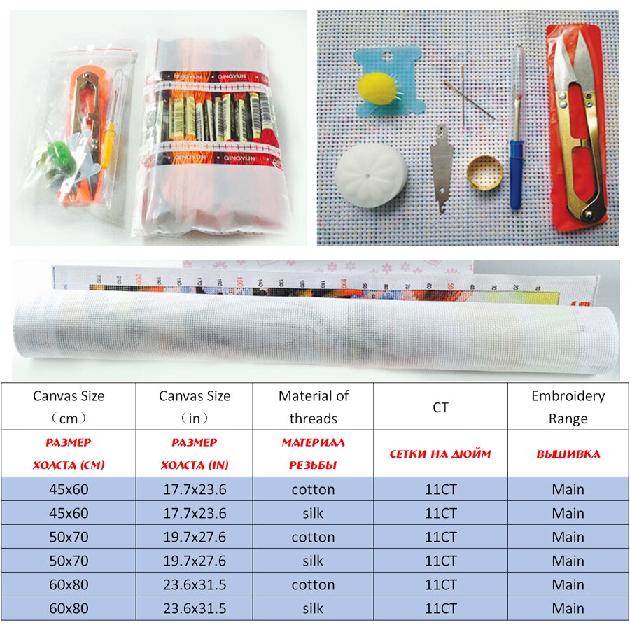 Kits de punto de cruz kaka, ,5d flores de flamenco, juegos de bordado con patrón impreso, ,11ct- lienzos, pintura para decoración del hogar