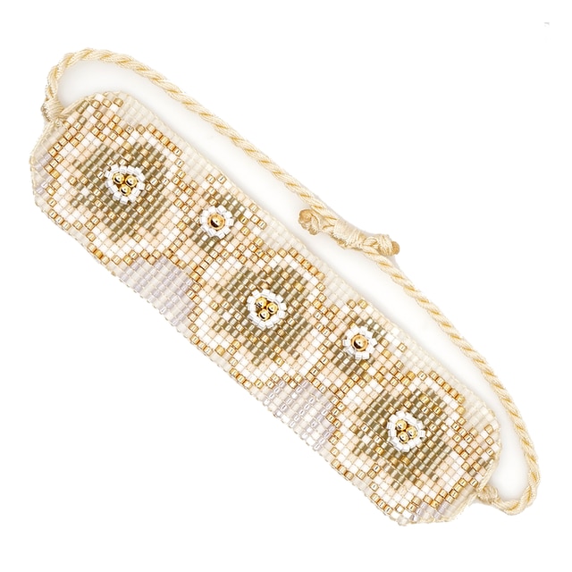 Goboho-pulsera de flores Miyuki para mujer, accesorios de joyería con cuentas, telar hecho a mano, Pulseras tejidas, joyería de concha Bohemia: MI-B190444B